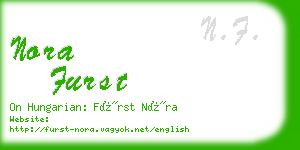 nora furst business card